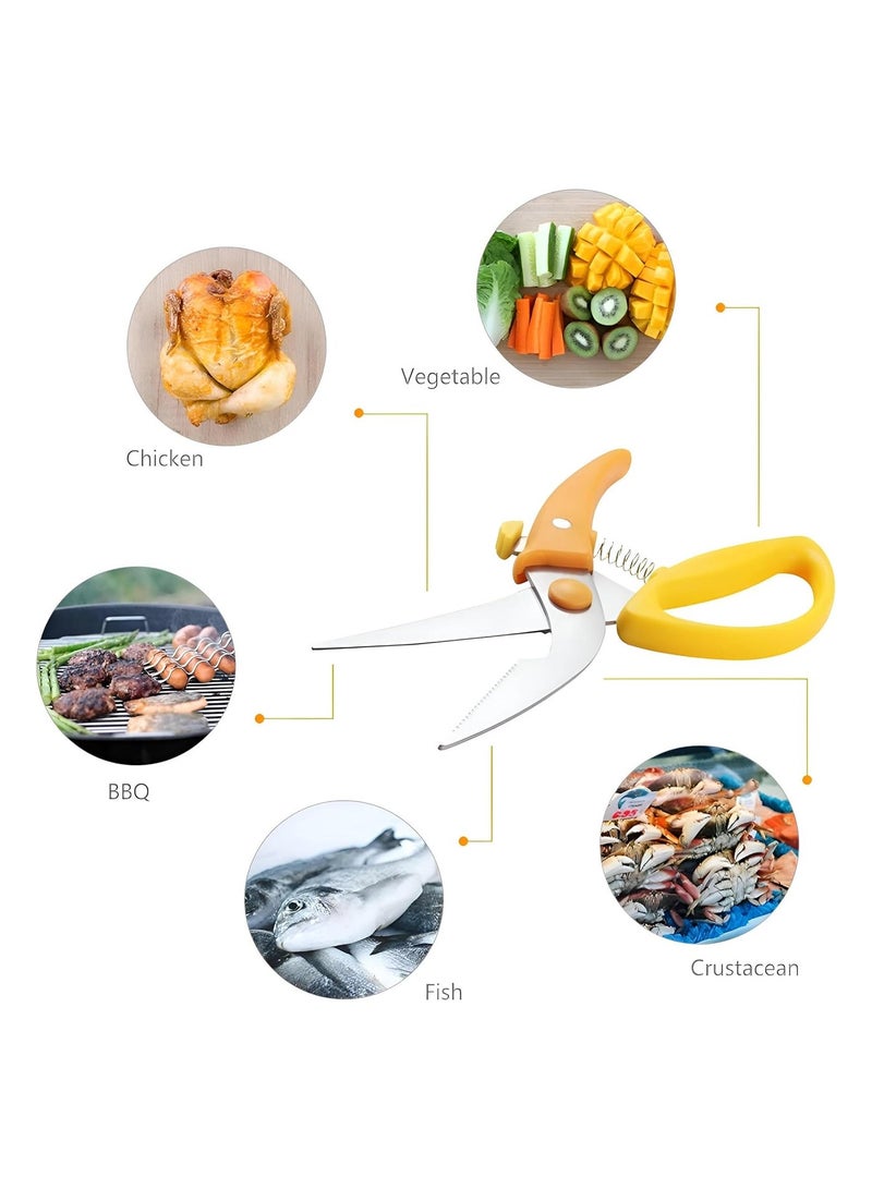 Stainless Steel Chicken, Fish and Meat Scissors - Multi-purpose Chicken scissors  Meat scissors  Fish scissors  Stainless steel scissors  Multifunctional kitchen scissors  Meat cutting scissors  Poultry cutting scissors  Fish cleaning scissors  Strong kitchen scissors  Professional cutting scissors  Multi-purpose cooking scissors  Food cutting scissors  High-quality scissors  Rust-resistant scissors  Kitchen tools scissors  Multi-use cutting scissors  Practical kitchen scissors  Easy-to-clean scissors  Long and durable scissors  Precise cutting scissors - Image 3